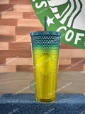 Starbucks 2023 Gradient Lemon Green Studded Venti