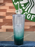Starbucks 2023 Taiwan Crown Neon Green Bling Studded Venti