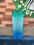 Starbucks 2023 Brazil LAC Gradient (Green-Blue) Studded Venti