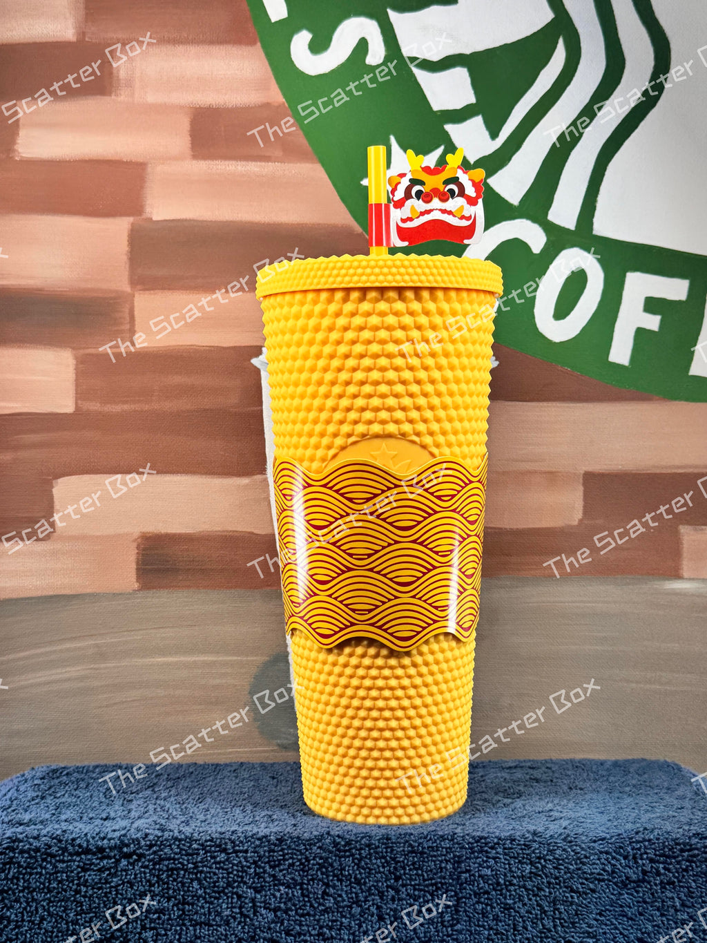 Starbucks 2023 Indonesia CNY 23 Yellow (Lion Dance Yellow) Studded Venti