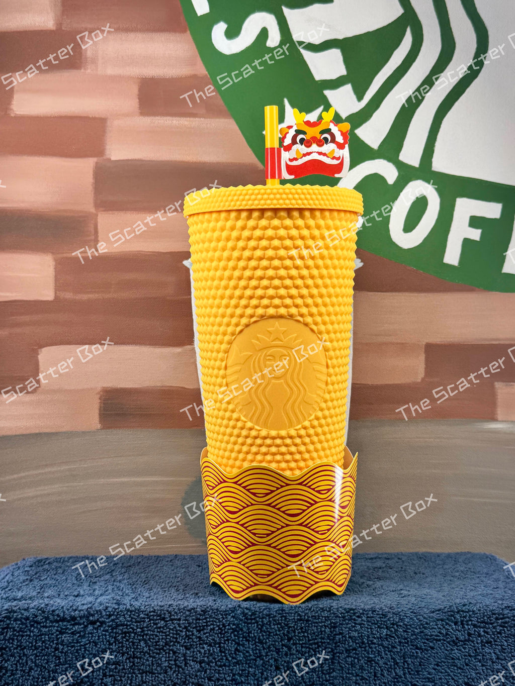 Starbucks 2023 Indonesia CNY 23 Yellow (Lion Dance Yellow) Studded Venti