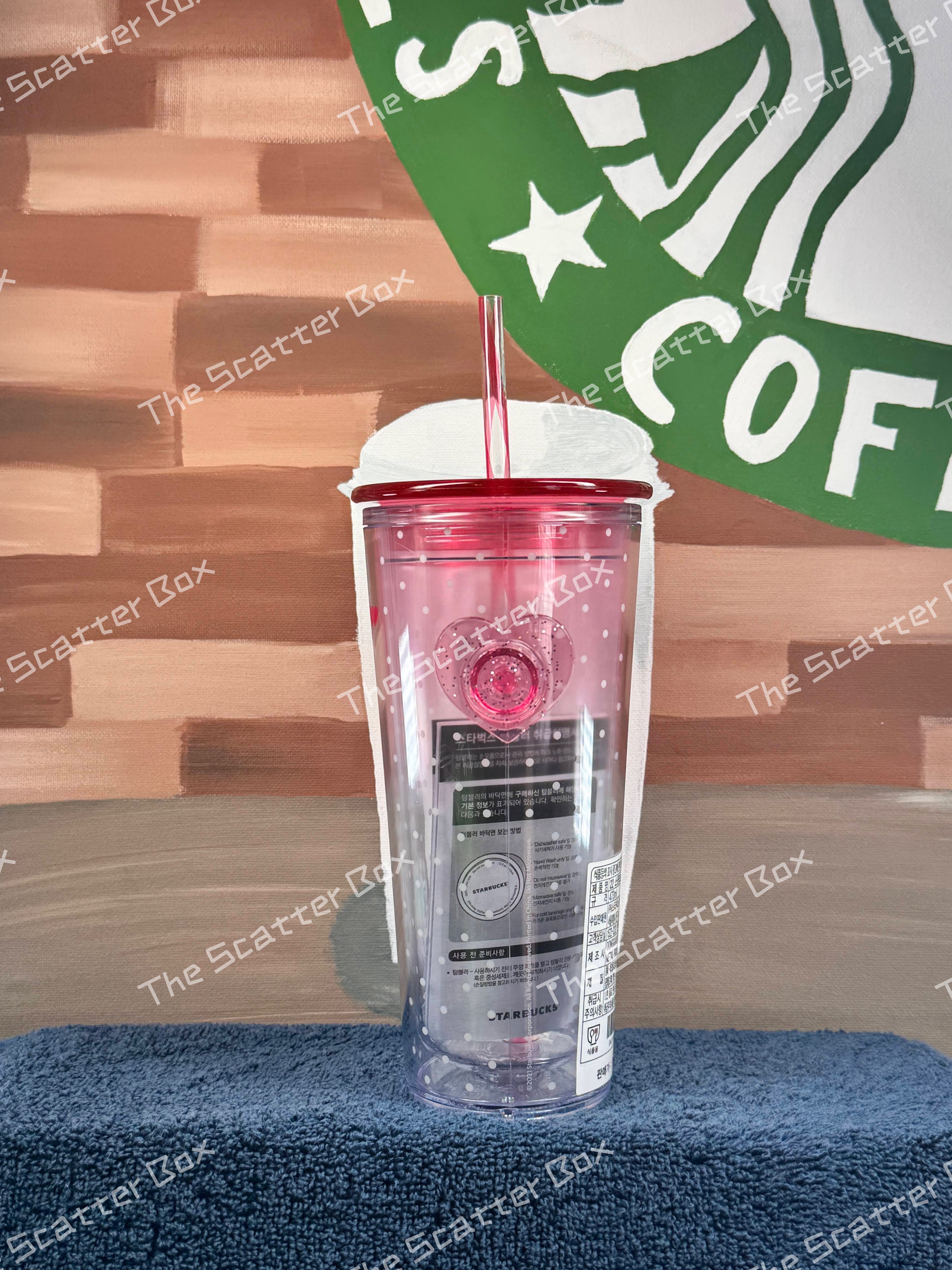Starbucks Korea 2022 Valentine Heart Plastic Cold Cup