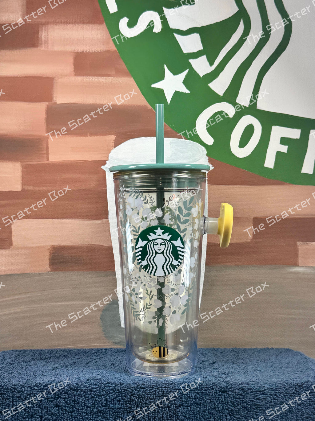 Starbucks Korea 2021 Valentine's Day Honey Love Bee Pop Handle Cold Cup